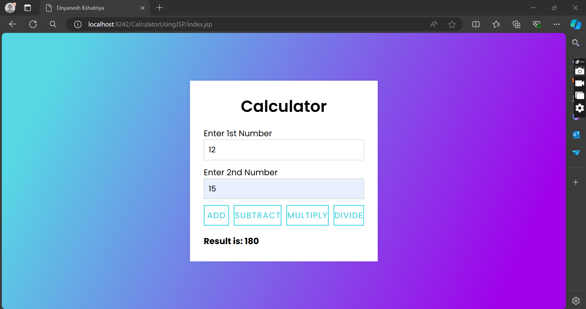 Dynamic Simple Calculator